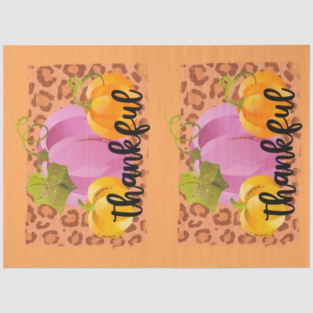 Thankful Autumn Customize Colour Tissue Paper (Front)