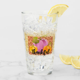 Thankful Autumn Customize Glass