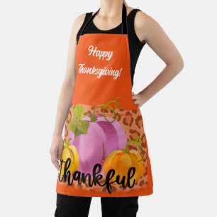 Thankful Autumn Customize Text and Colour Apron