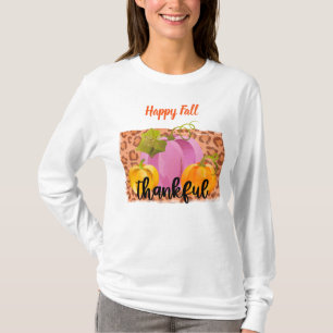 Thankful Autumn Customize Text T-Shirt