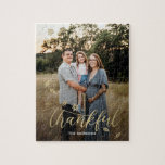 Thankful Autumn Thanksgiving Fall Photo Puzzle<br><div class="desc">Photo gifts make the best gifts! Easily personalized with your text and/or photo(s) for a custom look. Designed by Berry Berry Sweet. View more designs at www.berryberrysweet.com</div>