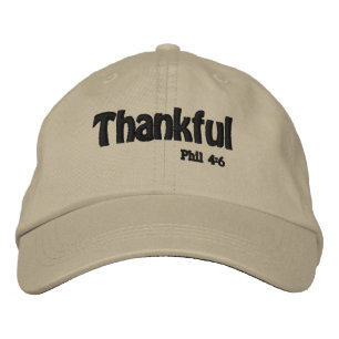 Thankful Bible Quotes Customize It Embroidered Hat