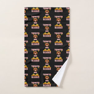 Thankful Blessed 23 US Maple November Thanksgiving Hand Towel