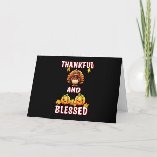Thankful Blessed 23 US Maple November Thanksgiving Note Card