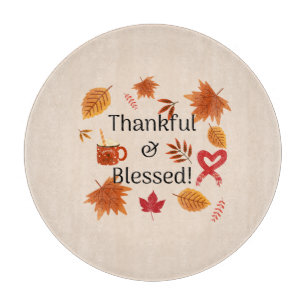 Thankful & Blessed Fall Design Cutting Board