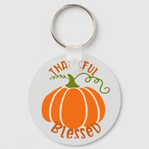 Thankful & blessed :Keychain Keychain