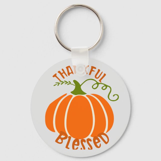 Thankful & blessed :Keychain Keychain (Front)