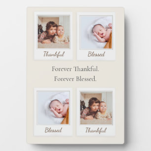 Thankful & Blessed Polaroid Photo Custom Gift Plaque