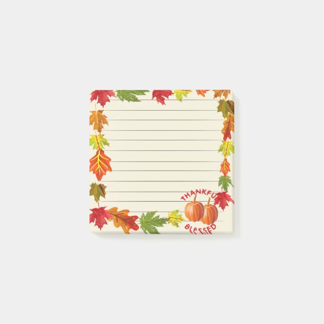 Thankful & Blessed Post-it Note (Front)