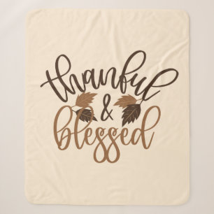 Thankful & Blessed Sherpa Blanket