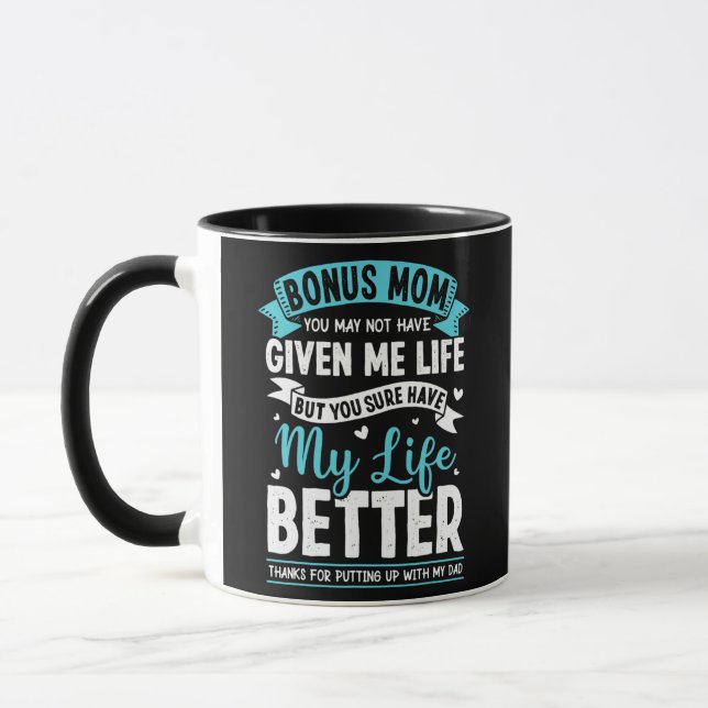 Thankful Bonus Mom Stepmother Stepmom For Mug (Left)