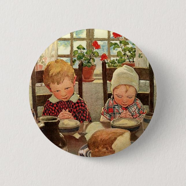 Thankful Children by Jessie Willcox Smith 2 Inch Round Button (Front)