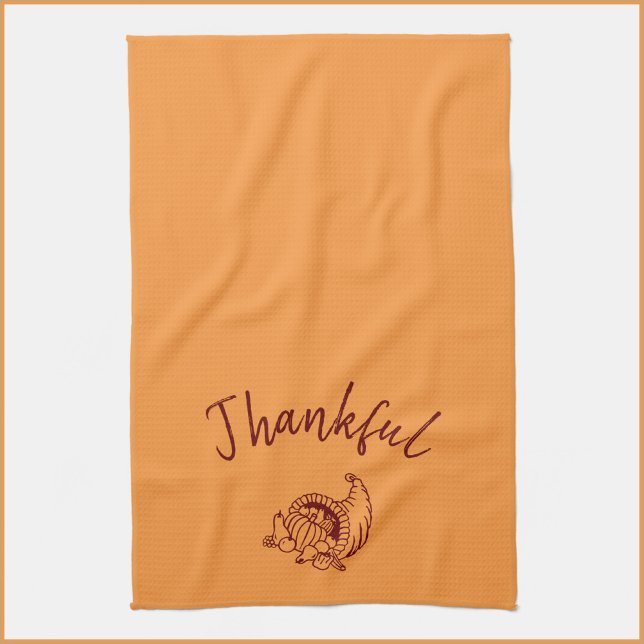 Thankful Cornucopia Kitchen Towel (Creator Uploaded)