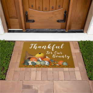 Thankful Cornucopia Thanksgiving Doormat