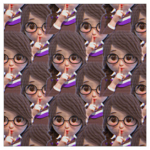 Thankful Cute Librarian Pattern Fabric