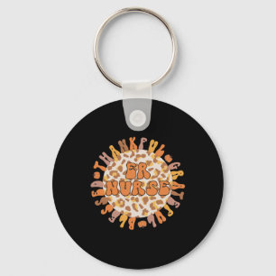 Thankful Emergency Nurse Thanksgiving ER Nurse  Keychain