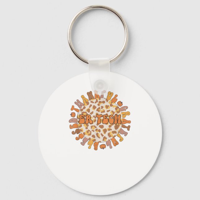Thankful ER Tech Thanksgiving Emergency Room Tech  Keychain (Front)