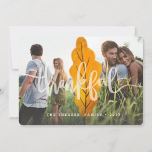 THANKFUL FALL LEAF (MULTI PHOTO) THANK YOU CARD