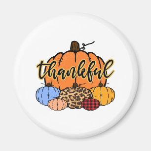 Thankful Fall Pumpkins Design Magnet