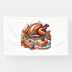 Thankful & Fly Turkey – Colourful Urban Cartoon Ov Banner