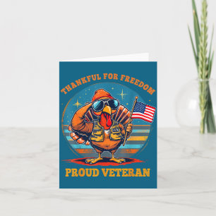 Thankful For Dom – Proud American Veteran Thanksgi Card