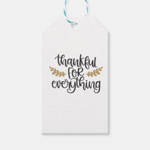 Thankful for Everything Thanksgiving Funny Gift Tags