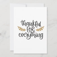 Thankful for Everything Thanksgiving Funny 