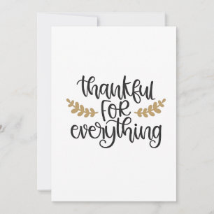Thankful for Everything Thanksgiving Funny  Save The Date