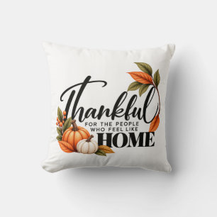 Thankful for Home – Thanksgiving Throw Pillow