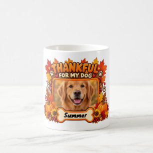 Thankful for My Dog Personalized Thanksgiving Pet Coffee Mug