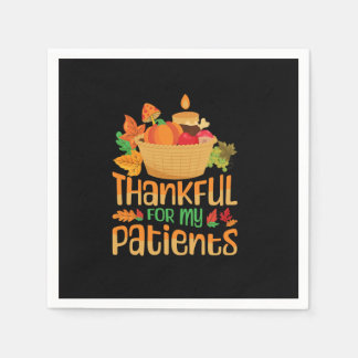 thankful for my patients fall thanksgiving day spe napkin