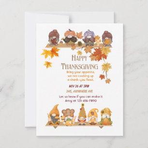 Thankful for Our Gnomies  Invitation