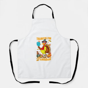 Thankful For Pickleball Turkey Fall Vibes Happy Th Apron