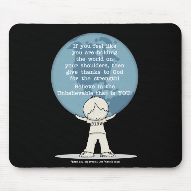 Thankful for Strength Mouse Pad (Front)