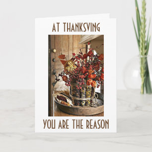 THANKFUL FOR "YOU" AT THANKSGIVING (AND ALL YEAR) HOLIDAY CARD