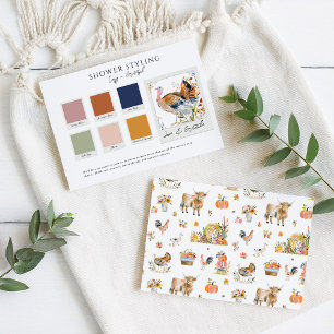 Thankful for You   Autumn Baby Shower Attire Color Enclosure Card