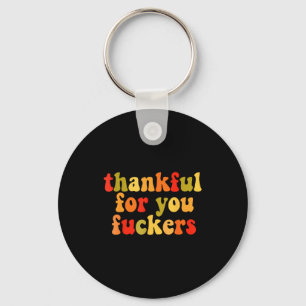 Thankful For You Forers Thanksgiving Happy Turkey Keychain