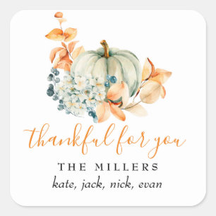 Thankful for You Thanksgiving Gift Tag Gift Label
