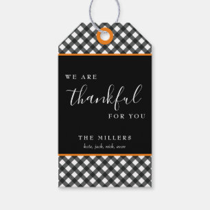 Thankful for You Thanksgiving Gift Tag Gift Label