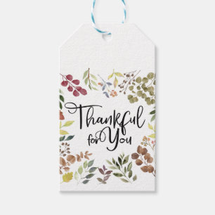 Thankful For You - Thanksgiving Gift Tags