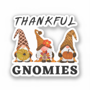 Thankful Gnomies with Cute Autumn Trio of Gnomes