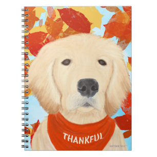 Thankful Golden Dog Fall Journal