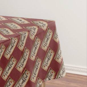 Thankful Graphics Art Thanksgiving Tablecloth
