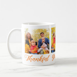Thankful Grateful Blessed 3 Family Photo Coffee Mug