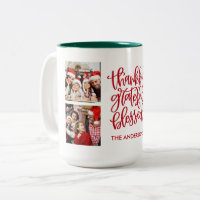 Thankful Grateful Blessed 4 Photo Holiday