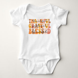 Thankful Grateful Blessed Baby Bodysuit