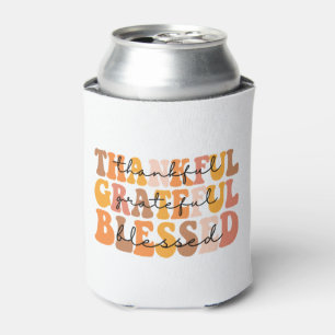 Thankful Grateful Blessed Can Cooler