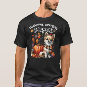 Thankful Grateful Blessed Chihuahua Dog Fall Y'all T-Shirt