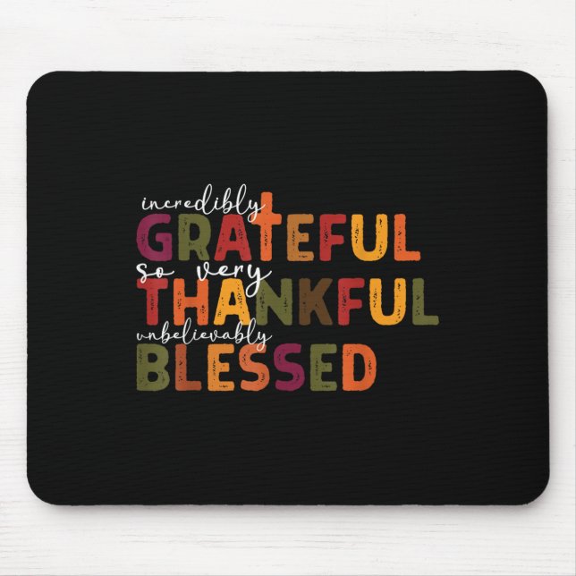 Thankful Grateful Blessed Christian Religious Than Mouse Pad (Front)