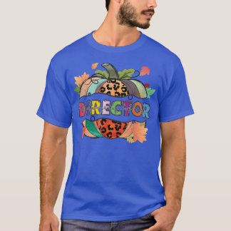 Thankful Grateful Blessed Director Pumpkin Leopard T-Shirt